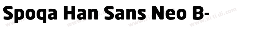 Spoqa Han Sans Neo B字体转换